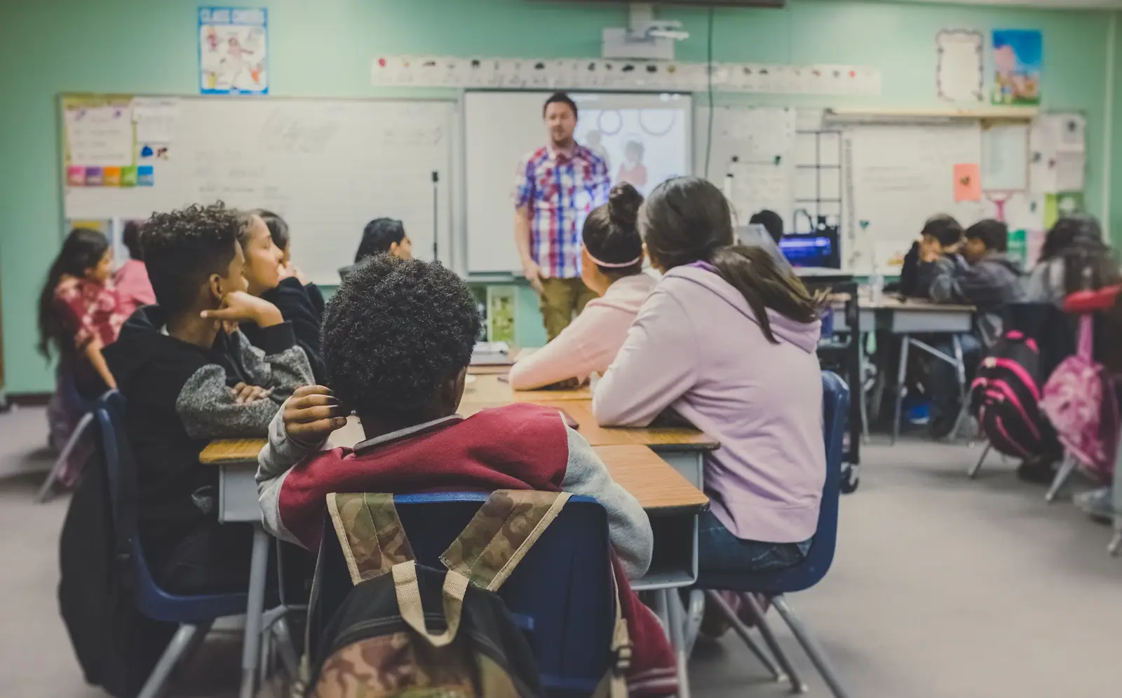 Students learning in a Learning Pad classroom